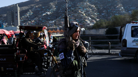 16/09/2021 Un soldado talibán en las calles de Kabul