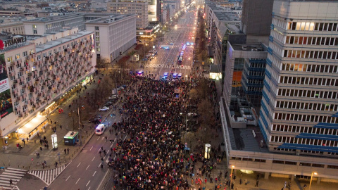 Protesta en Varsovia