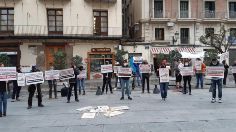 Protesta del ocio nocturno en la Plaza de Manises.