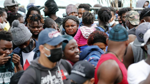 Haitianos rumbo a Estados Unidos.