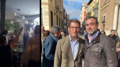 Un concejal del PP de un pueblo de Guadalajara grabado brazo en alto y entonando el 'Cara al sol' en un restaurante