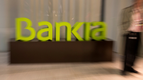 El logo de Bankia, en la sede de la entidad. REUTERS/Sergio Perez