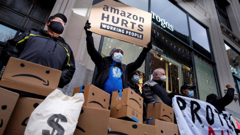 Protesta contra Jeff Bezos