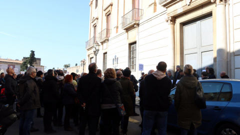 Protesta del 2019 davant de l'Arquebisbat de Tarragona pels abusos sexuals.