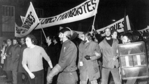 Protestas en París por el Proceso de Burgos