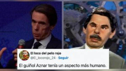 Aznar reaparece ante las cámaras para jalear la guerra de Israel: "Su guiñol tenía un aspecto más humano"