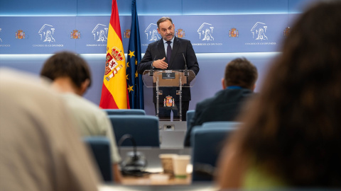 Imagen de archivo del diputado José Luis Ábalos, durante una rueda de prensa, en el Congreso de los Diputados, en Madrid (España).