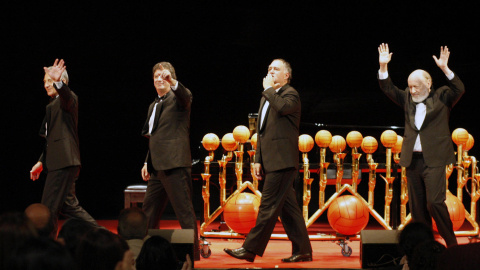 El grupo artístico Les Luthiers, en 2017, cuando recogió el Premio Princesa de Asturias de Comunicación y Humanidades.