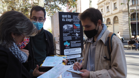 Membres de l'Observatori dels Barris del Poblenou.