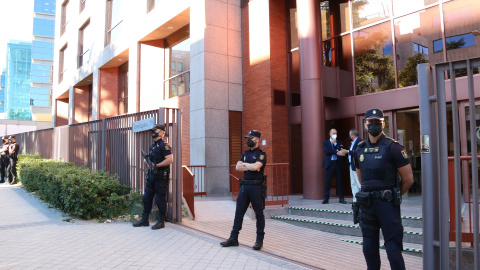 L'entrada a la seu del Tribunal de Comptes.