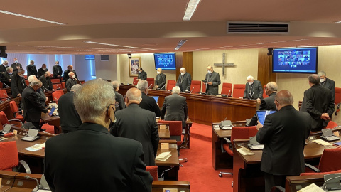 Vista del comienzo de la Asamblea Plenaria de la Conferencia Episcopal.