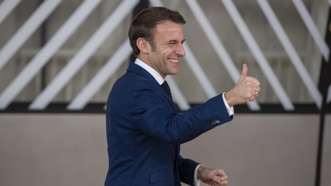 Emmanuel Macron llega a la cumbre de líderes de la UE, a 15 de diciembre de 2022