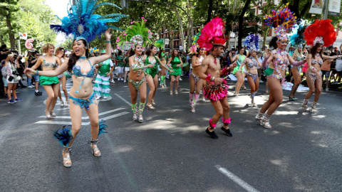 Manifestación del Orgullo en Madrid con el lema principal "Conquistando la igualdad, TRANSformando la sociedad". EFE/J.J. Guillén