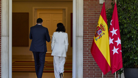 Pedro Sánchez e Isabel Díaz Ayuso, en Moncloa en el año 2021.