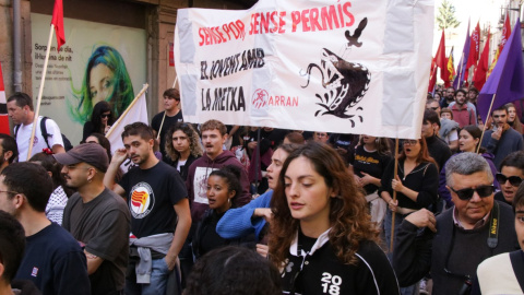 20/10/2024 - Imatge de la manifestació contra l'extrema dreta d'Aliança Catalana d'aquest diumenge a Ripoll.