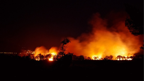 Incendio forestal en una imagen de archivo