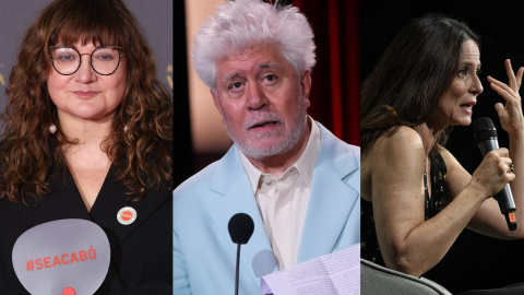 Isabel Coixet, Pedro Almodóvar, Aitana Sánchez Gijón.