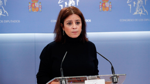 09/12/2020.- La portavoz del PSOE, Adriana Lastra, durante la rueda de prensa tras la reunión de la Junta de Portavoces del Congreso de este miércoles. EFE/Zipi