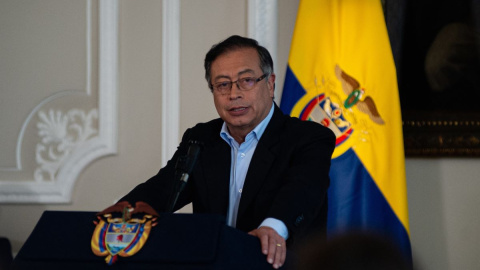 El presidente de Colombia, Gustavo Petro, durante una alocución pública, a 4 de enero de 2023.