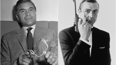 El 'playboy' Porfirio Rubirosa y el actor Sean Connery, quien dio vida a James Bond.