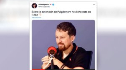 Pablo Iglesias desvela el primer mensaje que recibió tras la detención de Puigdemont y su teoría sobre el arresto