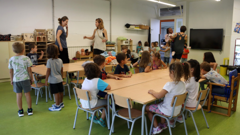 L'aula de P4 de l'escola Dolors Martí d'Igualada.