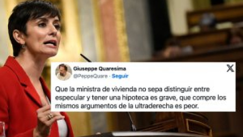 Críticas a la ministra de Vivienda por tirar del argumento del chalet de Iglesias y Montero: "Te lo firma alguien del PP y no te mueve ni una coma"