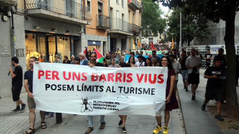 07/2024 - Manifestació d'aquest estiu contra la massificació turística a Girona.