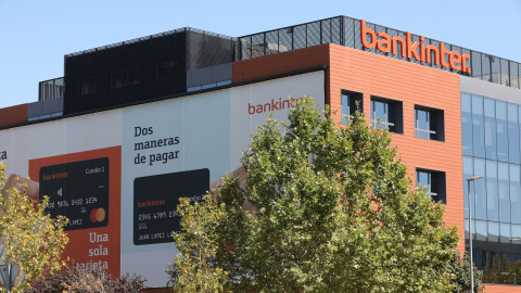 Fachada de las oficinas de Bankinter en Madrid. E.P./Marta Fernández