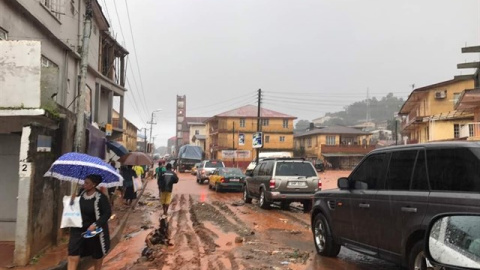 Inundaciones en Freetown, capital de Sierra Leona REUTERS / SOCIAL MEDIA