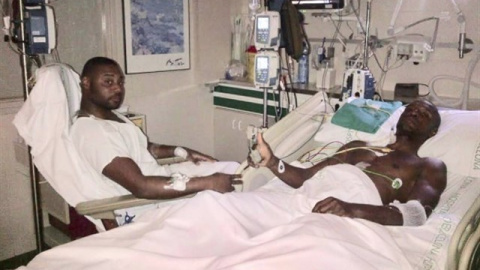 Abidal publica un foto de su transplante con su primo.- INSTAGRAM