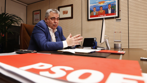 El secretario de Organización del PSOE, Santos Cerdán, en una entrevista concedida a la Agencia Efe y publicada el 15 de enero de 2023