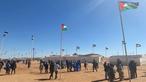 El campamento de población refugiada de Dajla, este domingo.