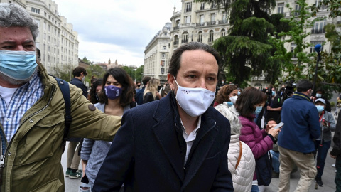 El candidato de Unidas Podemos a la Presidencia de la Comunidad de Madrid, Pablo Iglesias.