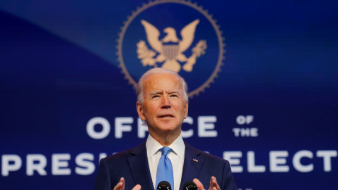 11/12/2020. El presidente electo de EEUU, Joe Biden, en una conferencia de prensa en Wilmington, Delaware. - Reuters