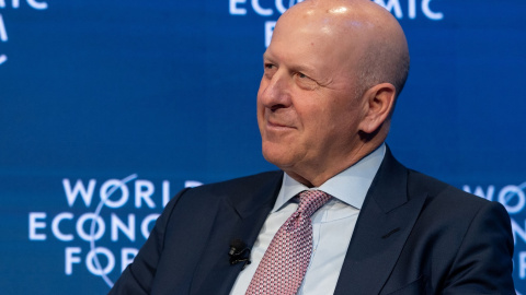 El presidente y consejero delegado del banco Goldman Sachs, David Solomon, en una intervención en el foro de Davos en enero de 2020. E.P./DPA/Sandra Blaser