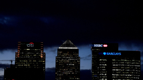 Los edificios de Citibank, HSBC y Barclays en Londres