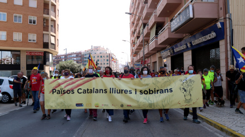 La capçalera de la Marxa Centre recorren els carrers de Vinaròs.