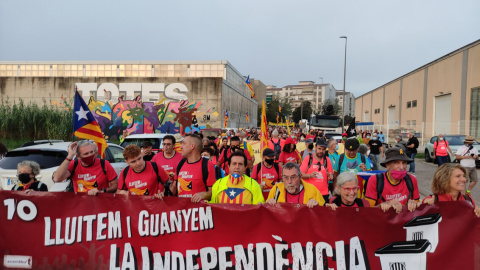 Capçalera de la manifestació de la marxa nord aquest dissabte.