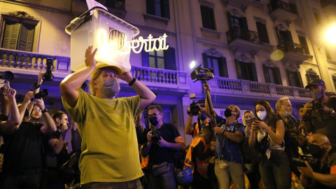 Protesta organizada el 1 de octubre de 2021.