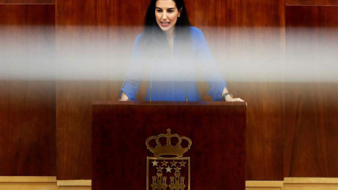 Rocío Monasterio, de Vox, interviene en la Asamblea de Madrid. (MARISCAL | EFE)