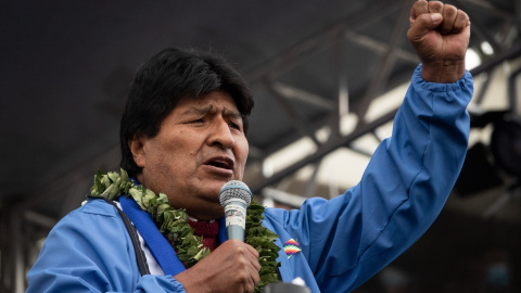 El expresidente de Bolivia Evo Morales durante un acto de su partido en La Paz.