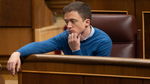 El que fuera líder de Más País, Iñigo Errejón, durante una sesión plenaria, en el Congreso de los Diputados, a 14 de marzo de 2024, en Madrid.