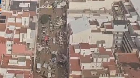 Vista aérea de la devastación provocada por la DANA en València