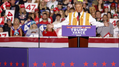 El expresidente y candidato republicano, Donald Trump, durante un mitin en Green Bay, Wisconsin.