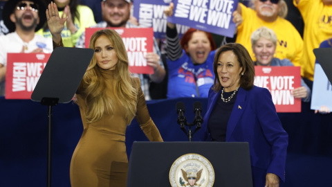 Jennifer Lopez, Mana y LeBron James piden el voto para Kamala Harris a una semana de las elecciones