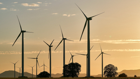 Energía eólica. Foto de archivo.