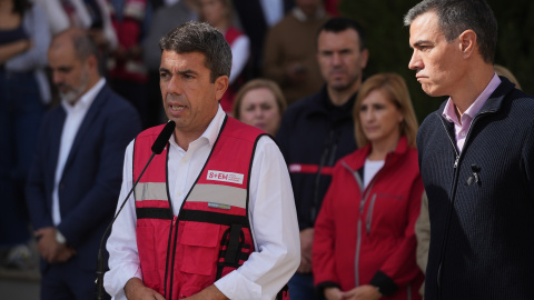 El presidente de la Generalitat valenciana, Carlos Mazón, interviene tras una reunión en el Centro de Coordinación Operativo Integrado.