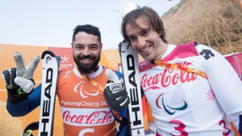 Jon Santacana y Miguel Galindo se cuelgan la plata en la Supercombinada de PyeongChang