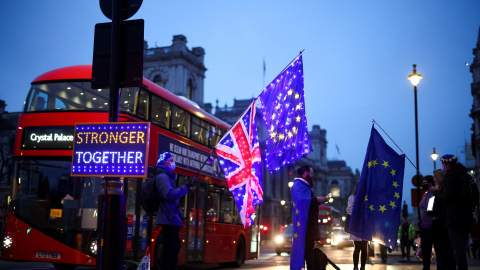 Protesta antibrexit en el centro de Londres.